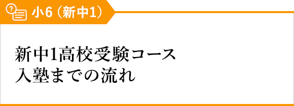 新中1高校受験コース入塾までの流れ