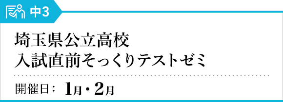 埼玉県公立高校入試直前そっくりテストゼミ