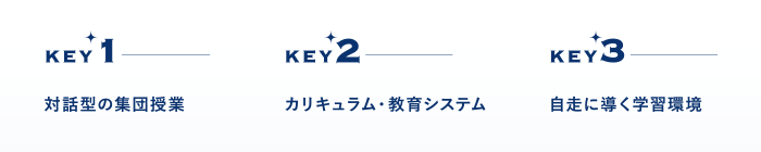 早稲田アカデミー大学受験部“3つのkey”